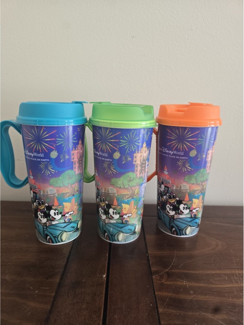 2024 Walt Disney World Resort Reusable Refillable Mug Mickey & Friends 3 Pack
